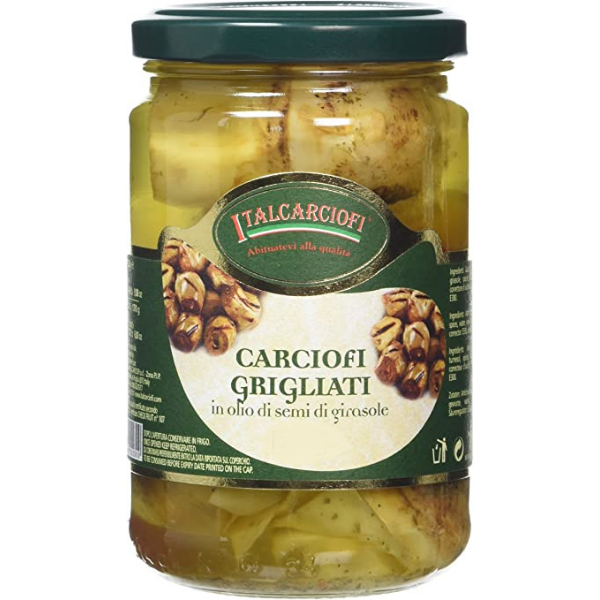 Grilled Artichokes in Sunflower Oil 314ml - Italcarciofi Mercato Gourmet - Preserved Vegetables @Mercato Gourmet | Your Italian Gourmet Supermarket