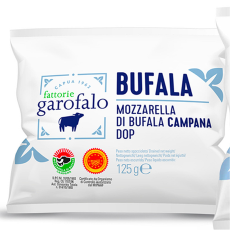 Buffalo mozzarella DOP - Fattorie Garofalo Fattorie Garofalo - Mozzarella 125g @Mercato Gourmet | Your Italian Gourmet Supermarket