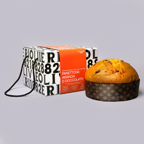 Orange and Dark Chocolate Panettone 1000g- Olivieri OLIVIERI 1882 - Panettone @Mercato Gourmet | Your Italian Gourmet Supermarket