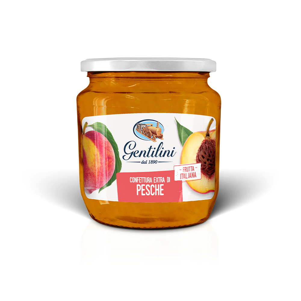 PEACH JAM 340G - Gentilini Gentilini - Jam @Mercato Gourmet | Your Italian Gourmet Supermarket