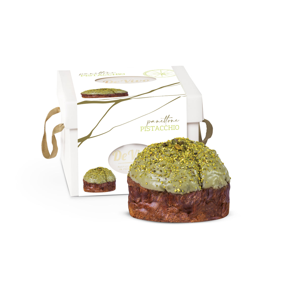 Panettone with Pistachio 1200g- De Vivo De Vivo - Panettone @Mercato Gourmet | Your Italian Gourmet Supermarket