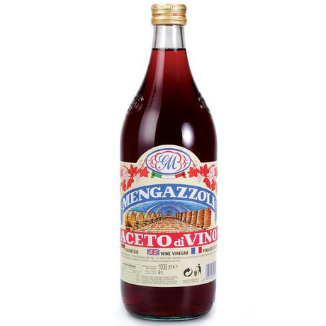 Red Wine Vinegar 1L - Mengazzoli Red - 1L Mercato Gourmet Vinegar