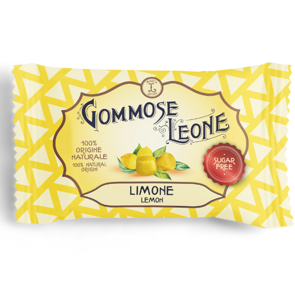 Sugar Free Lemon Gummies 35g - Leone Leone - Confectionery @Mercato Gourmet | Your Italian Gourmet Supermarket