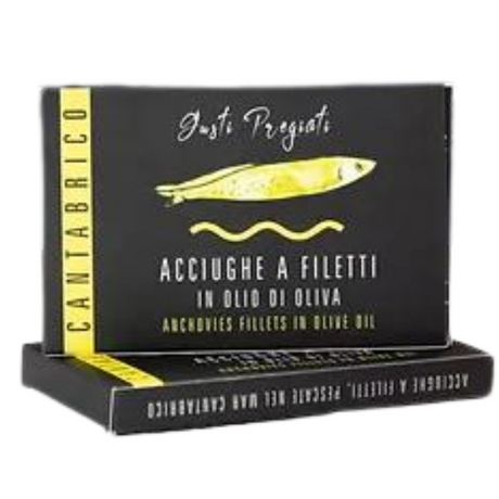 Cantabrian Anchovies First Choice in Olive Oil 110g - Tharros Pesca Cabras 110g Mercato Gourmet Packaged Seafood