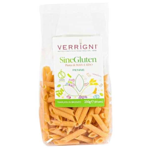 Gluten Free Corn Flour Penne 250g - Verrigni Verrigni - Dried Pasta @Mercato Gourmet | Your Italian Gourmet Supermarket