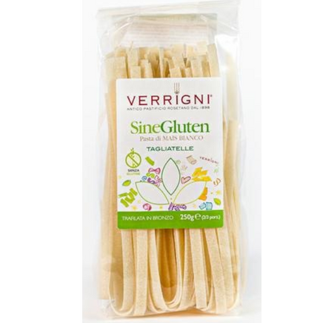 Gluten Free White Corn Flour Tagliatelle 250g - Verrigni Verrigni - Dried Pasta @Mercato Gourmet | Your Italian Gourmet Supermarket