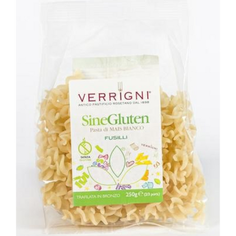 Gluten Free Corn Flour Fusilli 250g - Verrigni Verrigni - Dried Pasta @Mercato Gourmet | Your Italian Gourmet Supermarket