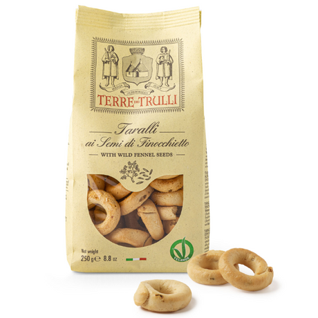 Taralli Savoury Rings with Fennel Seeds - Terre dei Trulli Terre dei Trulli - Snacks @Mercato Gourmet | Your Italian Gourmet Supermarket