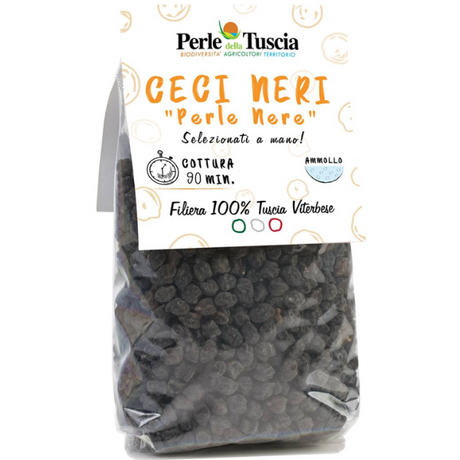 Black Chickpeas 400g - Perle della Tuscia Perle della Tuscia - Legumes & Grains @Mercato Gourmet | Your Italian Gourmet Supermarket