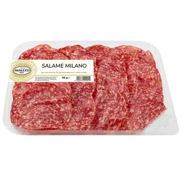 Sliced Salame Milano 110g - Maletti Mercato Gourmet - 110g (±10%) pack @Mercato Gourmet | Your Italian Gourmet Supermarket