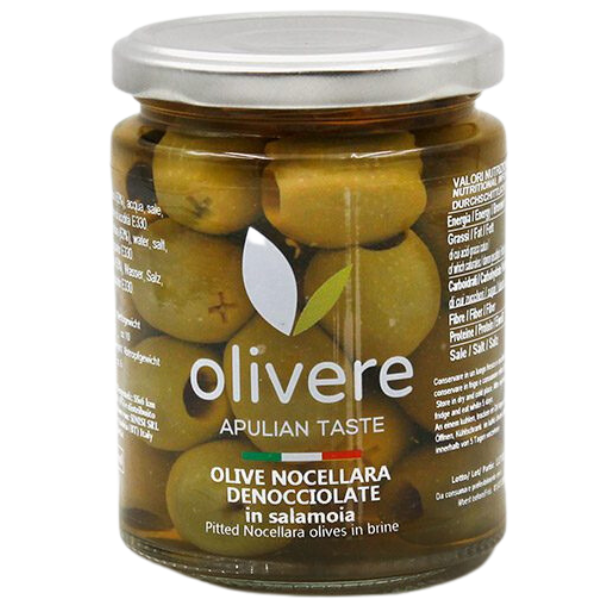 Pitted Olives Nocellara in Brine - Sinisi Sinisi Preserved Vegetables