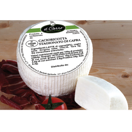 Cacioricotta Stagionata di Capra 350g - Il Carro il Carro - Cheese @Mercato Gourmet | Your Italian Gourmet Supermarket