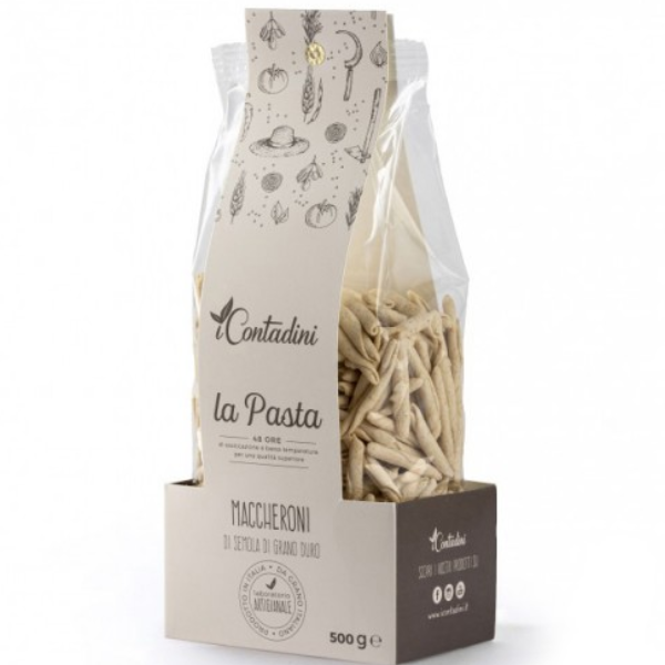 Durum Wheat Maccheroni 500g - I Contadini I Contadini - Dried Pasta @Mercato Gourmet | Your Italian Gourmet Supermarket