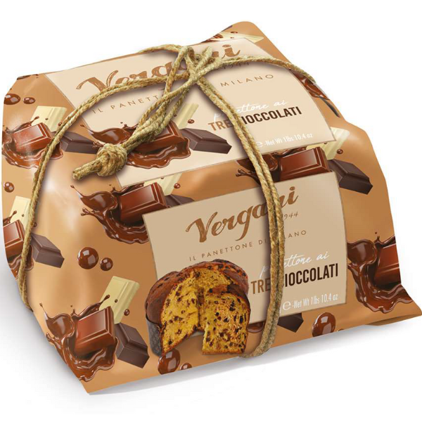 Triple Chocolate Drops Panettone 750g - Vergani Vergani - Panettone 750g @Mercato Gourmet | Your Italian Gourmet Supermarket