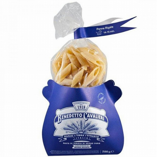 Penne Rigate 500g - Benedetto Cavalieri Benedetto Cavalieri - Dried Pasta @Mercato Gourmet | Your Italian Gourmet Supermarket