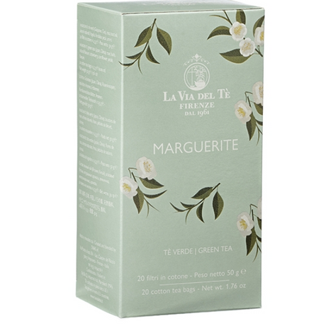 Marguerite Green Tea 50g (in 20 Tea Bags) - La Via del Tè Mercato Gourmet - Coffee & Tea @Mercato Gourmet | Your Italian Gourmet Supermarket