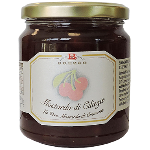 Cherry Mustard 380g - Brezzo Mercato Gourmet Preserved Fruits