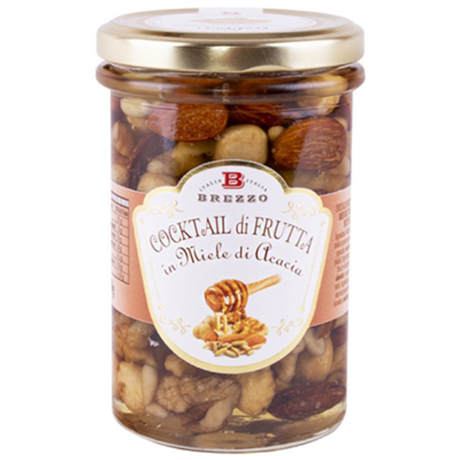 Mixed Nuts in Acacia Honey 230g - Brezzo Brezzo - Honey @Mercato Gourmet | Your Italian Gourmet Supermarket