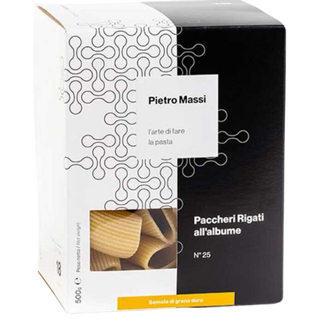 Egg White Paccheri Rigati 500g - Pietro Massi Pietro Massi - Dried Pasta @Mercato Gourmet | Your Italian Gourmet Supermarket