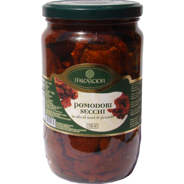 Dried Tomatoes in Sunflower Oil 720ml - Italcarciofi Italcarciofi - Preserved Vegetables @Mercato Gourmet | Your Italian Gourmet Supermarket