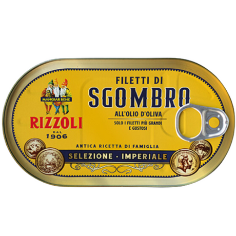 Mackerel Fillet In Olive Oil 160g - Rizzoli Mercato Gourmet Packaged Seafood