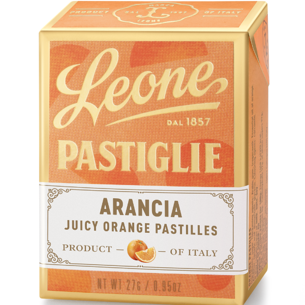 Orange Pastilles 27g - Leone Mercato Gourmet - Confectionery @Mercato Gourmet | Your Italian Gourmet Supermarket