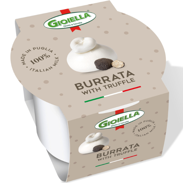 Fresh Burrata with Truffle 100g - Gioiella GIOIELLA - Burrata 100g @Mercato Gourmet | Your Italian Gourmet Supermarket