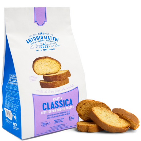 Classic Toasted Brioche 200g - Antonio Mattei Antonio Mattei - Confectionery @Mercato Gourmet | Your Italian Gourmet Supermarket