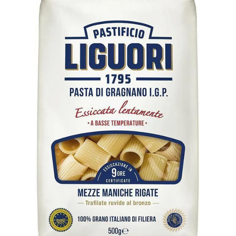 Mezze Maniche Rigate 500g - Liguori Pastificio Liguori 1795 - Dried Pasta 500g @Mercato Gourmet | Your Italian Gourmet Supermarket