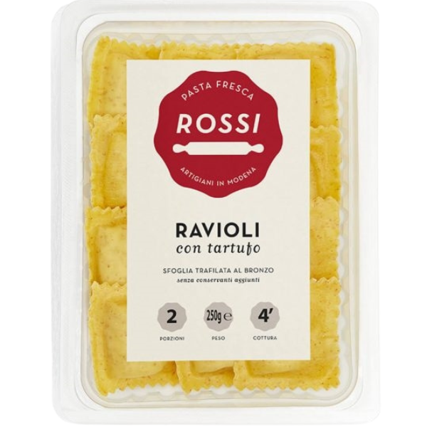 Fresh Ravioli with Porcini Mushroom and Truffle 250g - Rossi Rossi - Fresh Pasta 250g @Mercato Gourmet | Your Italian Gourmet Supermarket