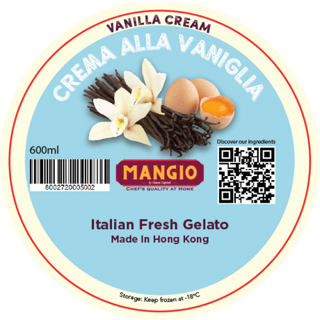 Homemade Vanilla Gelato 600ml - Mangio Mangio - Gelato & Sorbet 600ml @Mercato Gourmet | Your Italian Gourmet Supermarket