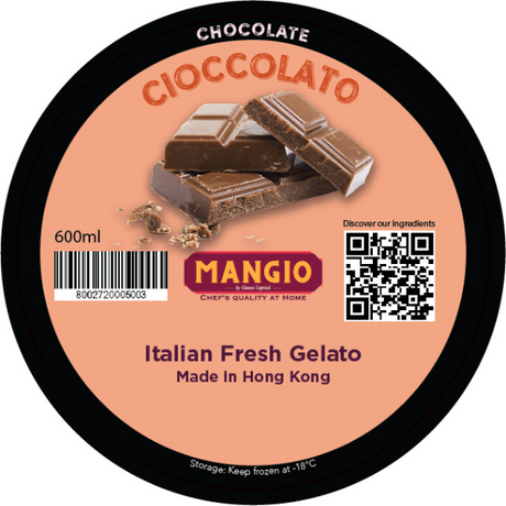 Homemade Chocolate Gelato 600ml Mangio - Gelato & Sorbet @Mercato Gourmet | Your Italian Gourmet Supermarket