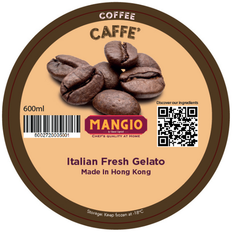 Homemade Coffee Gelato 600ml - Mangio Mangio - Gelato & Sorbet 600ml @Mercato Gourmet | Your Italian Gourmet Supermarket