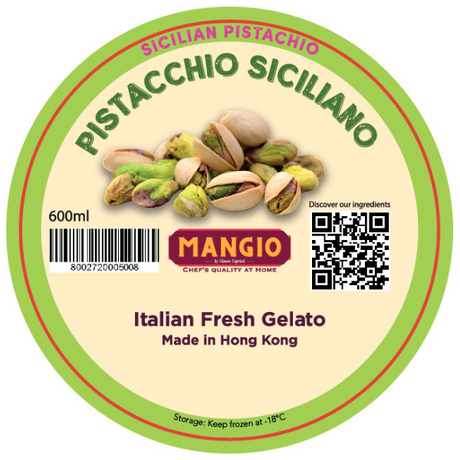 Homemade Pistachio Gelato 600ml - Mangio Mangio - Gelato & Sorbet 600ml @Mercato Gourmet | Your Italian Gourmet Supermarket