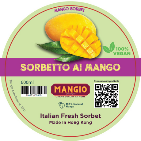 Homemade Mango Sorbet 600ml - Mangio Mangio - Gelato & Sorbet 600ml @Mercato Gourmet | Your Italian Gourmet Supermarket