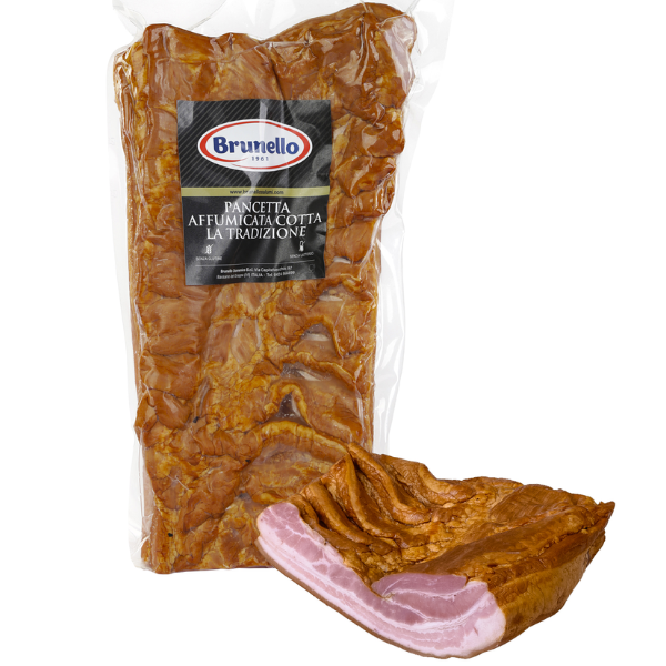 Cooked & Smoked Pancetta 200g (±10%) - Brunello Brunello - Cold-Cut @Mercato Gourmet | Your Italian Gourmet Supermarket