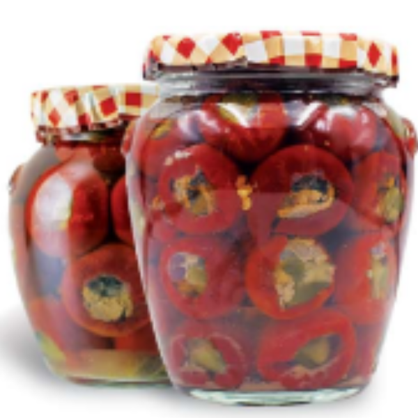 Red Pepper Stuffed with Anchovies and Capers 1062ml - Tradizionevoluzione Mercato Gourmet Preserved Vegetables