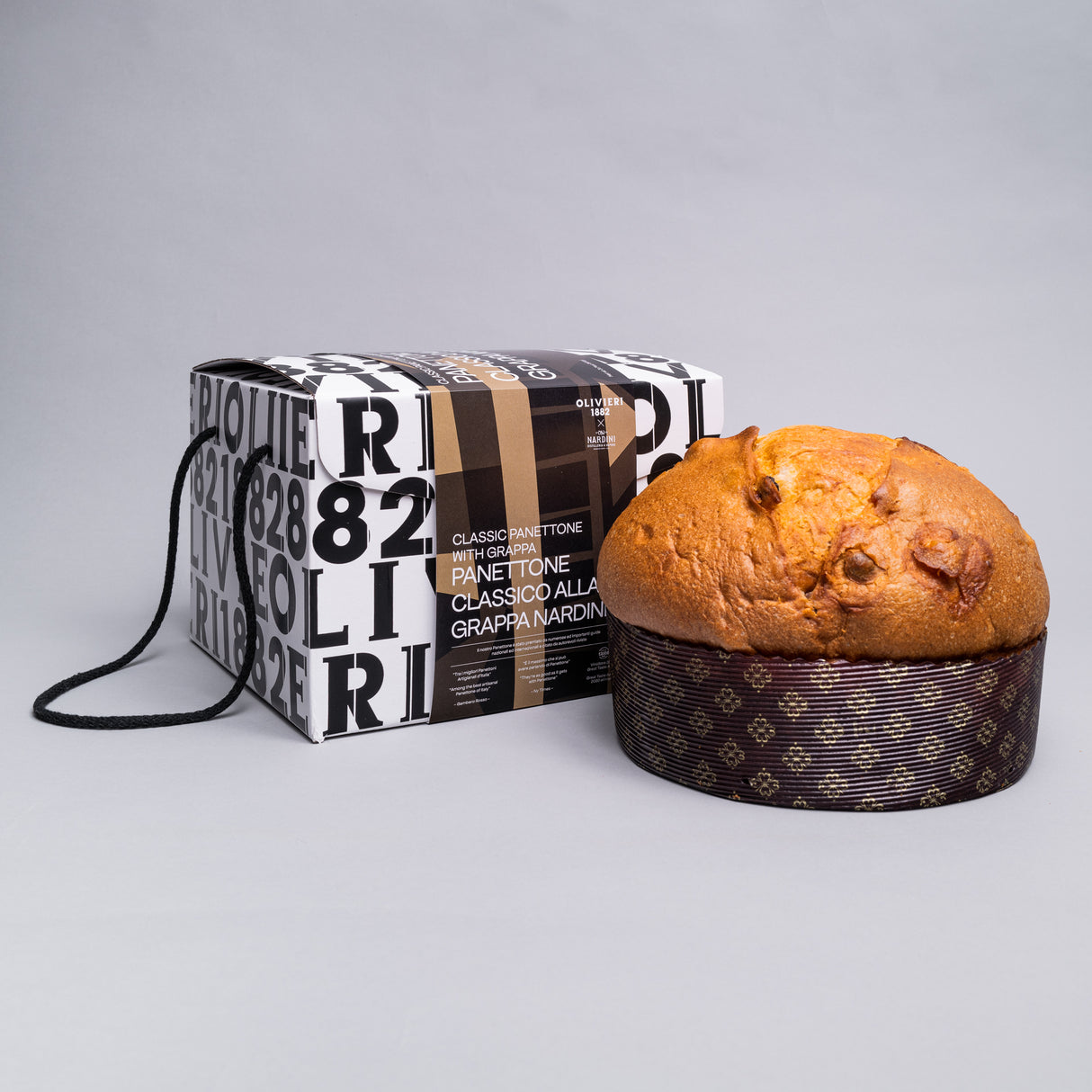 Traditional Panettone with Grappa Nardini 1000g - Olivieri OLIVIERI 1882 - Panettone @Mercato Gourmet | Your Italian Gourmet Supermarket