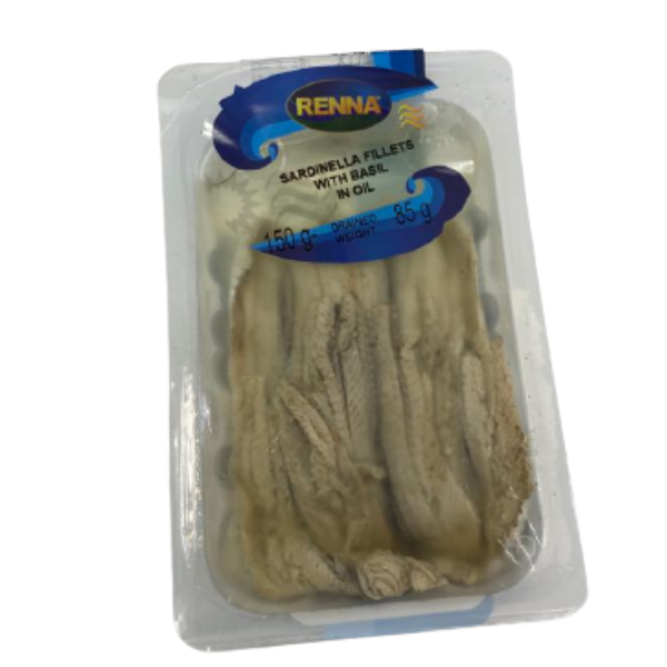 Sardine Fillets With Basil RENNA Packaged Seafood