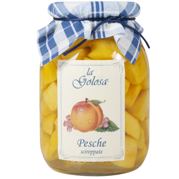 Peach Pieces in Syrup 1kg - La Golosa La Golosa - Preserved Fruits @Mercato Gourmet | Your Italian Gourmet Supermarket