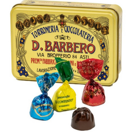 Mixed Chocolate Pralines in Metal Box - D. Barbero D. Barbero - Confectionery 150g @Mercato Gourmet | Your Italian Gourmet Supermarket