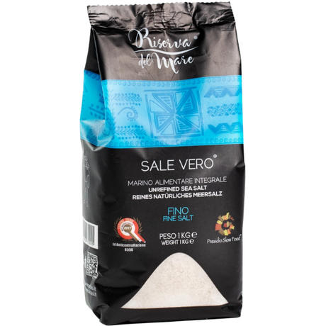 Unrefined Fine Grind Salt - Riserva del Mare Riserva del Mare - Spices & Dressing @Mercato Gourmet | Your Italian Gourmet Supermarket