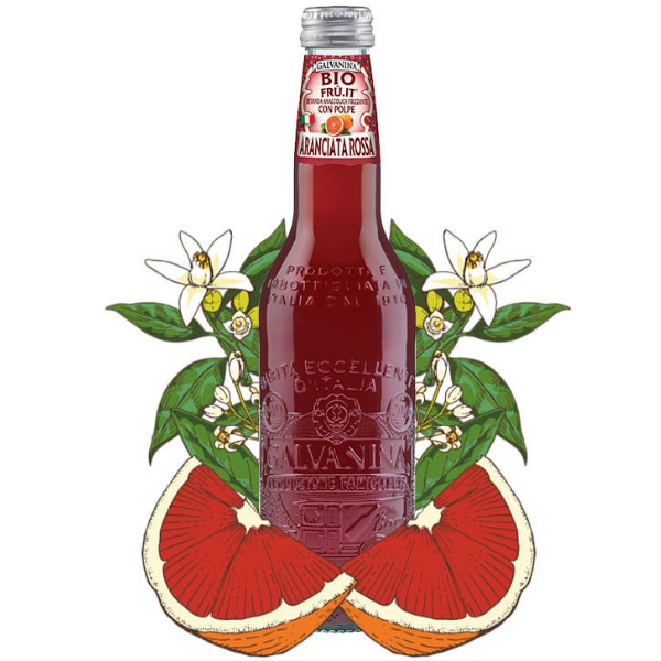 Organic Sparkling Blood Orange 355ml - GALVANINA GALVANINA - Juice @Mercato Gourmet | Your Italian Gourmet Supermarket