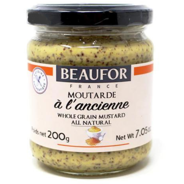 Whole Grain Mustard - Beaufor Mercato Gourmet Spices & Dressing