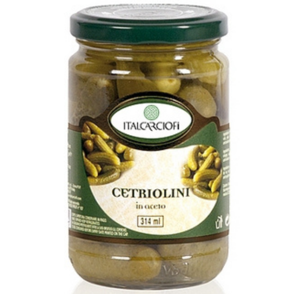 Gherkins in Vinegar 314ml - Italcarciofi Mercato Gourmet Preserved Vegetables