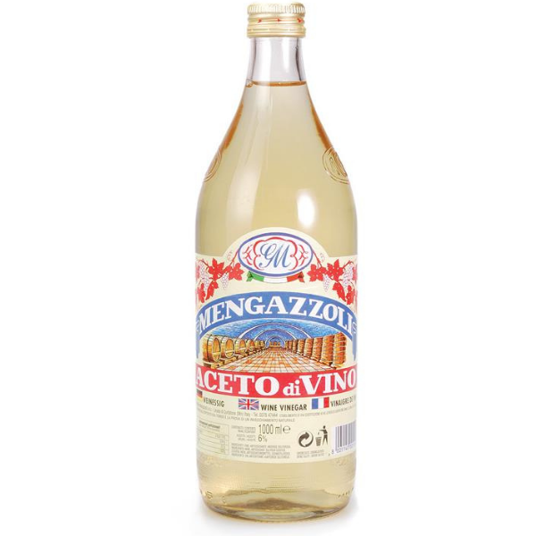 White Wine Vinegar 1L - Mengazzoli White - 1L Mercato Gourmet Vinegar