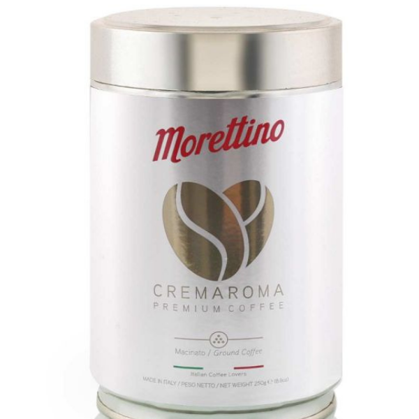 Cremaroma (Fresh Ground Coffee in Tin) - Morettino Morettino - Coffee & Tea 250g @Mercato Gourmet | Your Italian Gourmet Supermarket