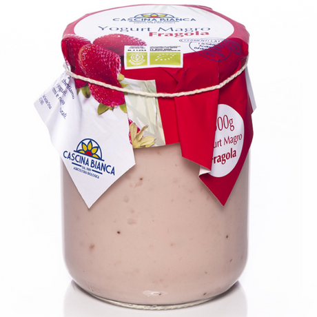 Organic Yogurt Low Fat - Strawberry Cascina Bianca - Dairies 500g @Mercato Gourmet | Your Italian Gourmet Supermarket