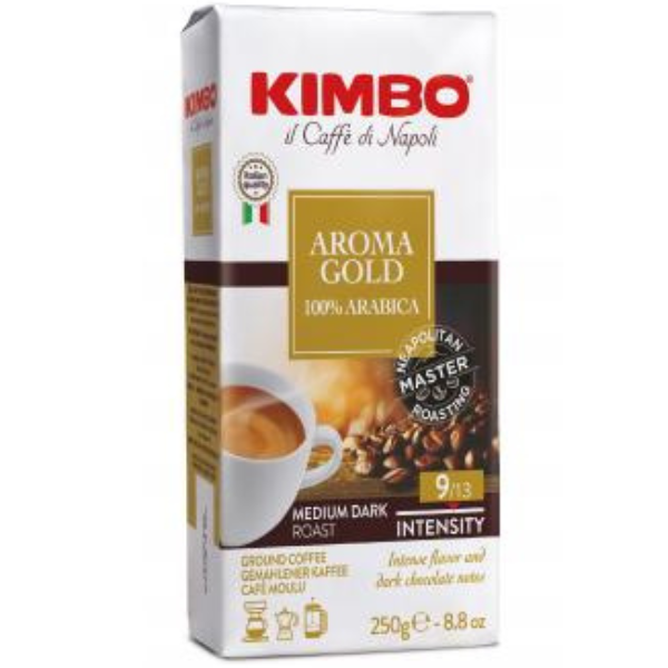 Kimbo Aroma Espresso Gold 100% Arabica Ground Coffee Kimbo - Coffee & Tea @Mercato Gourmet | Your Italian Gourmet Supermarket