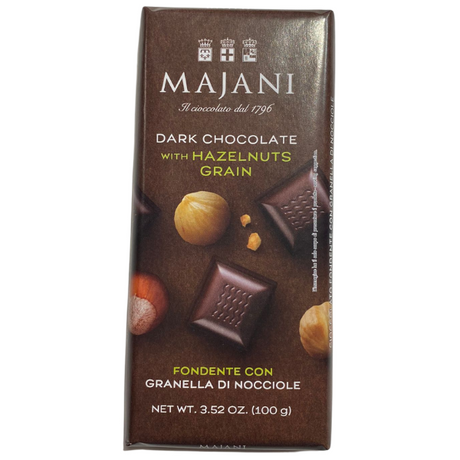 Gluten Free Dark Chocolate with Hazelnut Grain - Majani Mercato Gourmet - Confectionery @Mercato Gourmet | Your Italian Gourmet Supermarket